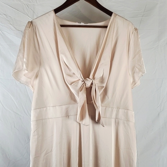 Baltic Born Poppy Satin Midi Dress in Champagne - Picture 4 of 12